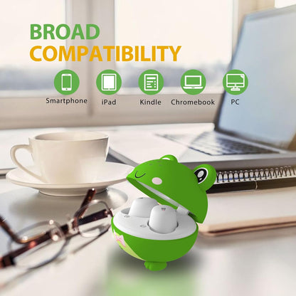 Kids Wireless Earbuds with 85dB Volume Limit, Bluetooth 5.3 & 30H Playtime (FROG)