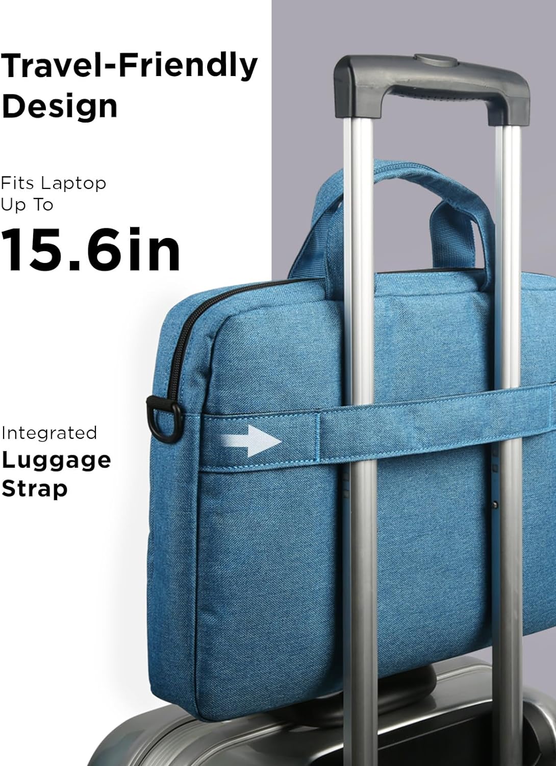 Lenovo T210 Laptop Carrying Case 15.6″ – Water-Repellent Slim Toploader (Blue)