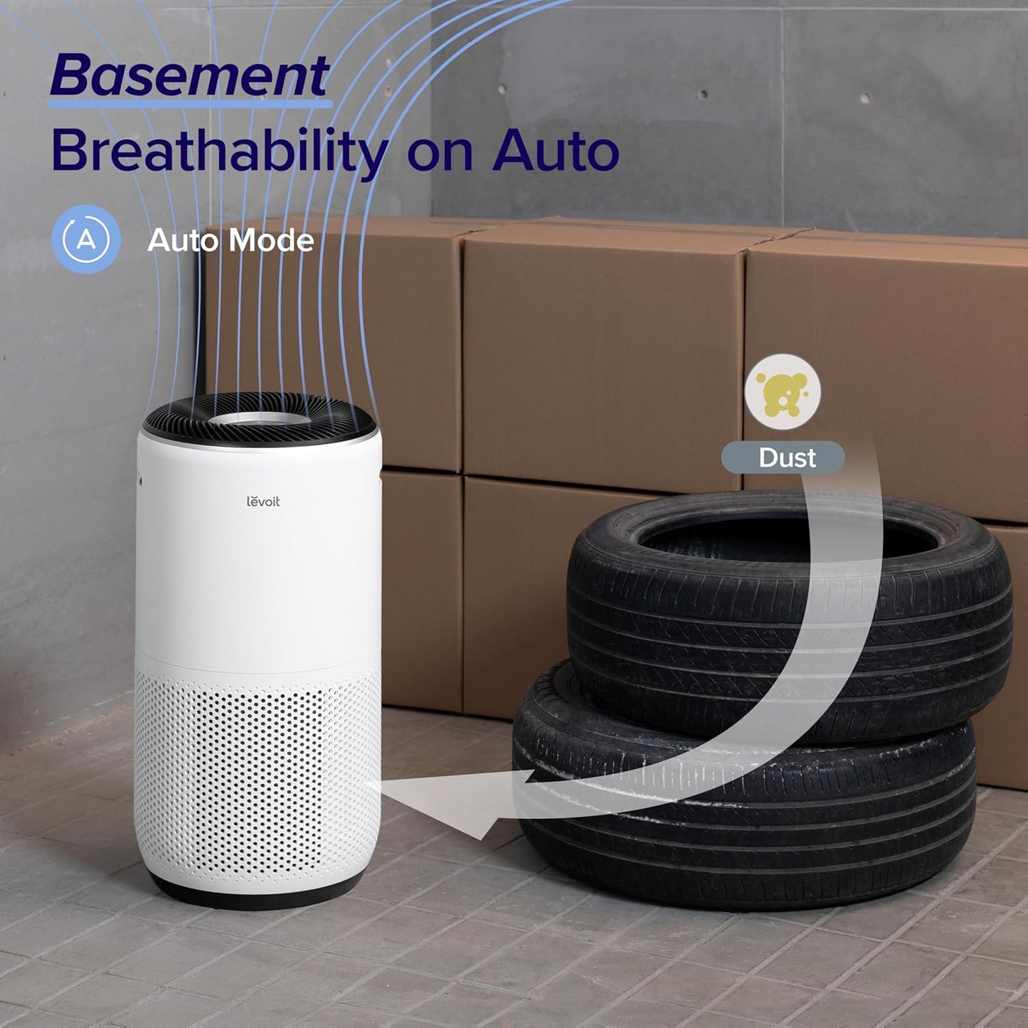Levoit Air Purifiers for Large Room Home Up to 1733 Ft² with HEPA Sleep Mode, AHAM VERIFIDE, Smart WiFi, Auto Mode and Air Quality Monitor, removes Pet Allergies, Pollen, Smoke, Dust, Core 400S-P