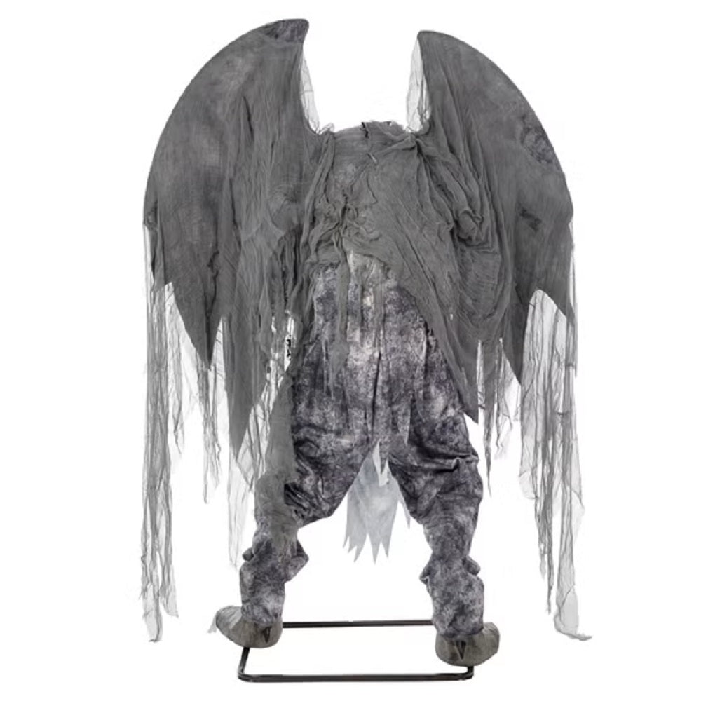 7.3 ft Animated Grim Stone Gargoyle Halloween Decoration