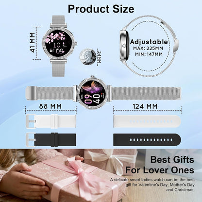 HER Luxury Smart Watch with Bluetooth Calling, 1.32" Custom Dial Fitness Tracker – Heart Rate, Sleep & Step Monitor, Waterproof, Android & iPhone Compatible