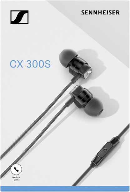 Sennheiser CX 300S In-Ear Headphones with Mic & Smart Remote – Black