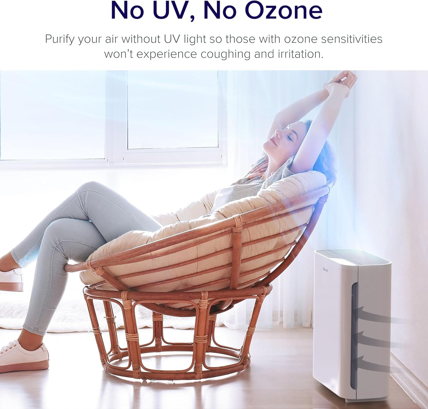 Levoit Vital 100 Air Purifier for Large Rooms – 3-Stage Filtration, Washable Pre-Filter, HEPA & Carbon Filter for Allergies, Smoke & Pet Hair