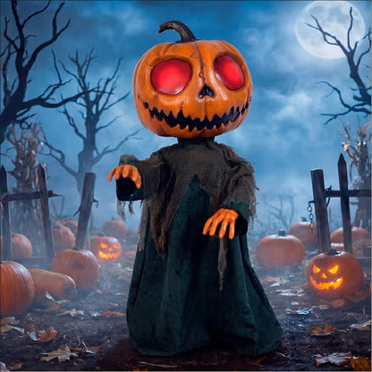 3ft Animated Lil Monster Halloween Decoration with LED Eyes, Spooky Sounds & Motion