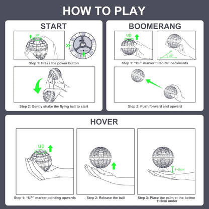 Flying Orb Ball Hand-Controlled Mini Drone Toy – Blue