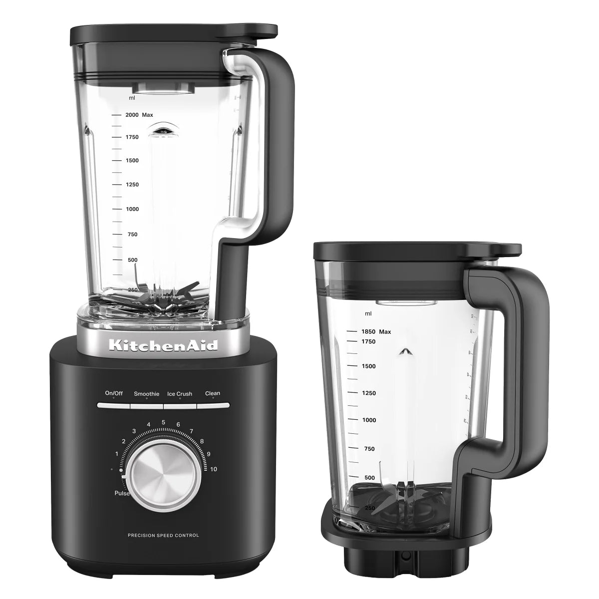 KitchenAid Pure Power Blender with a 2 L (68 oz.) Plastic Jar and a Bonus 1.85 L (62 oz.) Glass Jar