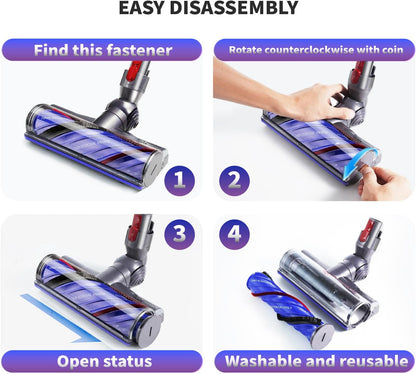 Anti-Tangle Vacuum Head Replacement for Dyson V7 V8 V10 V11 V15