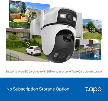 TP-Link Tapo C545D Outdoor 2K Dual-Lens Wi-Fi Security Camera with AI Detection