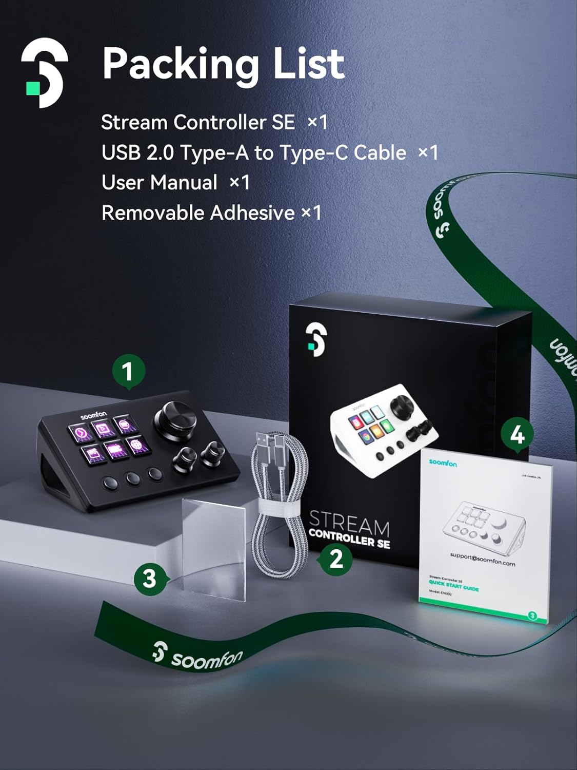 SOOMFON Stream Controller SE – 6-Key LCD Stream Deck for PC & Mac