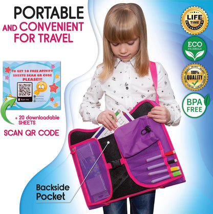 Toddler & Kids Travel Tray for Car Seats and Airplanes - Essential Lap Desk for Road Trips and Activities