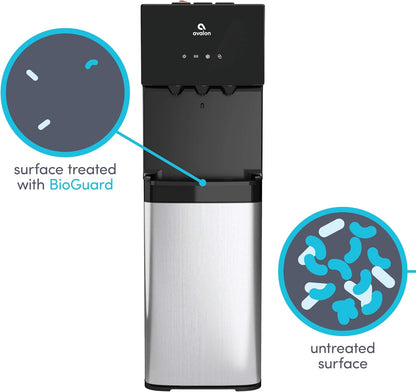Avalon Bottom Loading Water Cooler Water Dispenser, 3 Temperature, UL/Energy Star Approved, Black & Stainless Steel