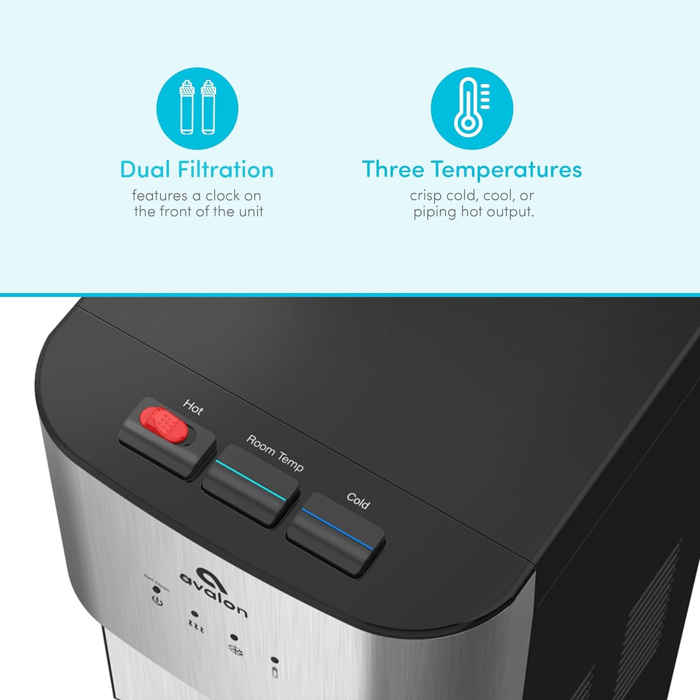 Avalon Self Cleaning Bottleless Water Cooler Water Dispenser, 3 Temperature, NSF/UL/Energy Star Approved, Stainless Steel