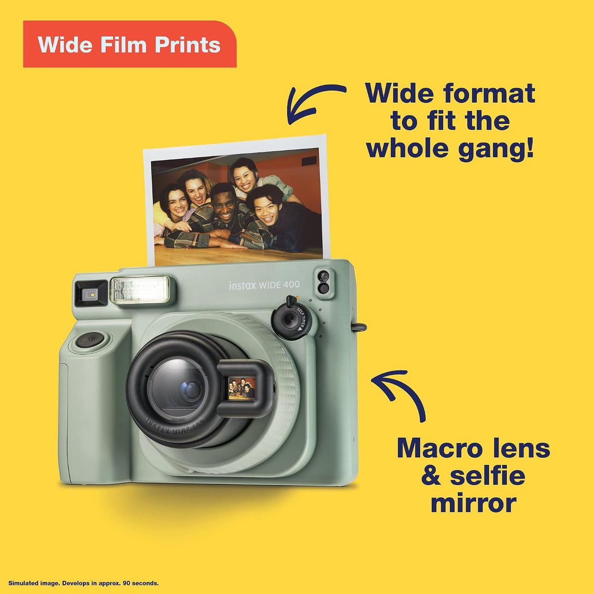 FUJIFILM INSTAX WIDE 400 Instant Film Camera, Green