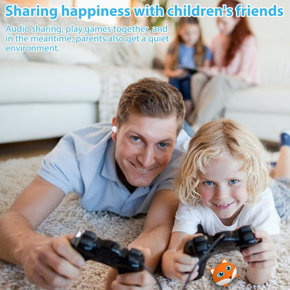 Kids Wireless Earbuds with 85dB Volume Limit, Bluetooth 5.3 & 30H Playtime (FOX)