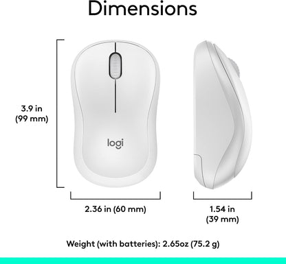 Logitech MK270 Wireless Keyboard and Mouse Combo – 2.4GHz Wireless, Compact Mouse, Long Battery Life, Off White