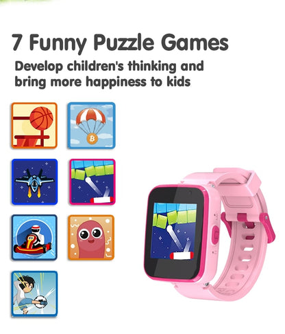 Ultrend Giggles Kids Smart Watch - MP3 Playback, Touch Screen, Built-in Flash, Fun Games (Blue)