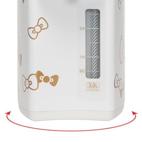 Zojirushi x Hello Kitty Limited-Edition Micom Water Boiler and Warmer with 3-Liter Storage and Adjustable Heating Settings (White)