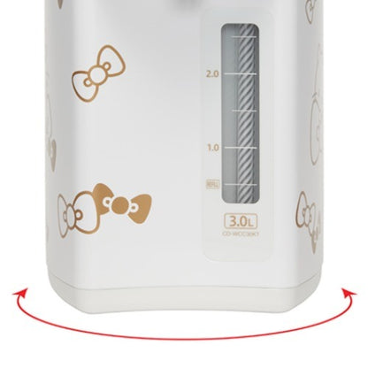 Zojirushi x Hello Kitty Limited-Edition Micom Water Boiler and Warmer with 3-Liter Storage and Adjustable Heating Settings (White)