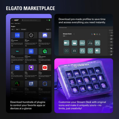 Stream Deck MK.2 White – 15-Key Macro Studio Controller for Streaming & Content Creation