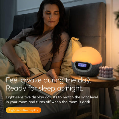 Lumie Bodyclock Shine 300 Sunrise Alarm Clock with Sunset, FM Radio & Reading Light