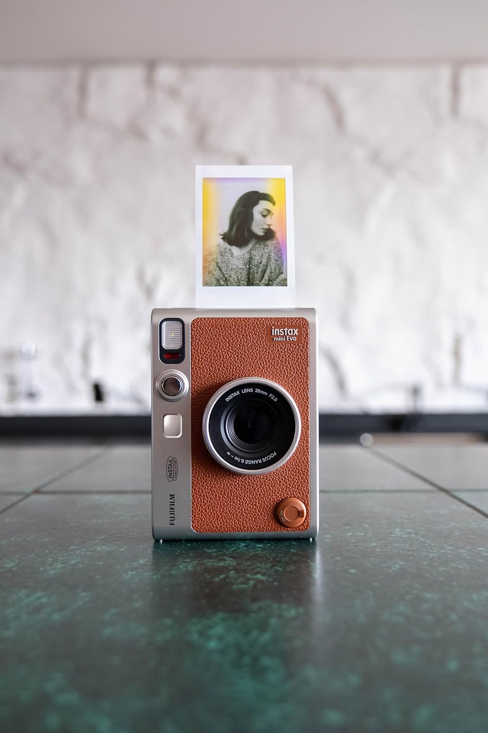 Fujifilm INSTAX Mini Evo Hybrid Instant Camera - Brown