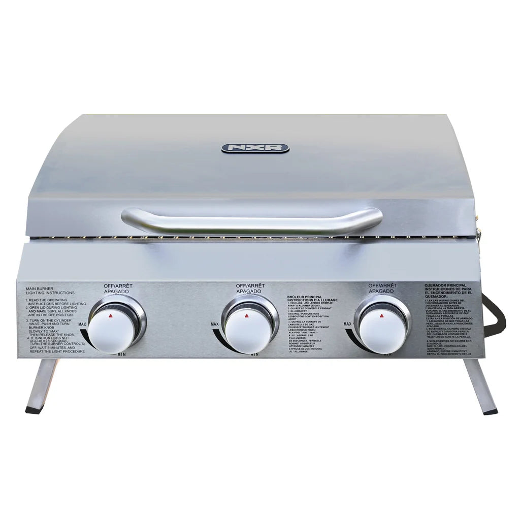NXR 3 Burner 24,000 BTU Portable Propane Gas BBQ