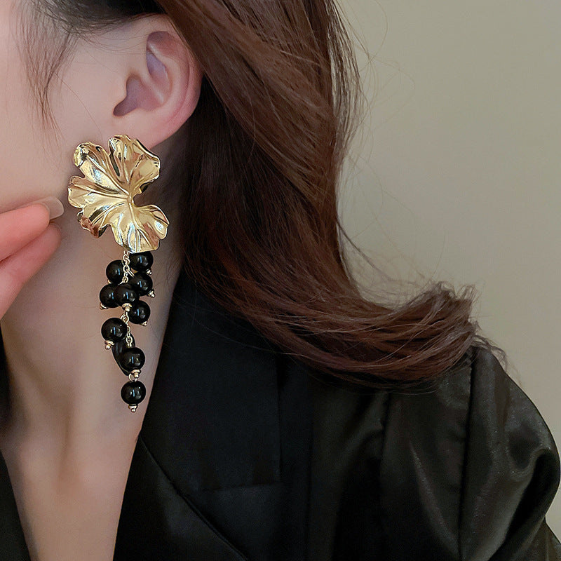 Tassel earrings with a heavy sense of luxury and light luxury, earrings for women