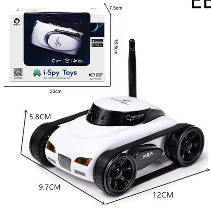 Mini Wi-Fi Spy Tank Car with Live Camera – 30W Pixel Wireless Control via iPhone, iPad, iPod – Remote Control Toy Vehicle