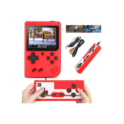 ULTREND Retro Handheld Game Console - 400 FC Games, 3.0-Inch Screen, Rechargeable (Red)