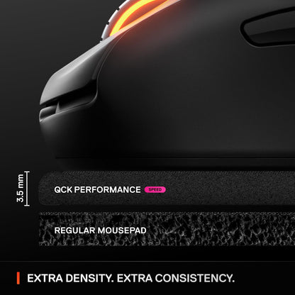 SteelSeries QcK XL Performance Control Gaming Mousepad — Extra Density for a Smooth Glide — Low-Profile Edge Stitching — Non-Slip Neoprene Rubber Base — 15.75 x 34.43 inch — FPS, MOBAs, RTS, MMO