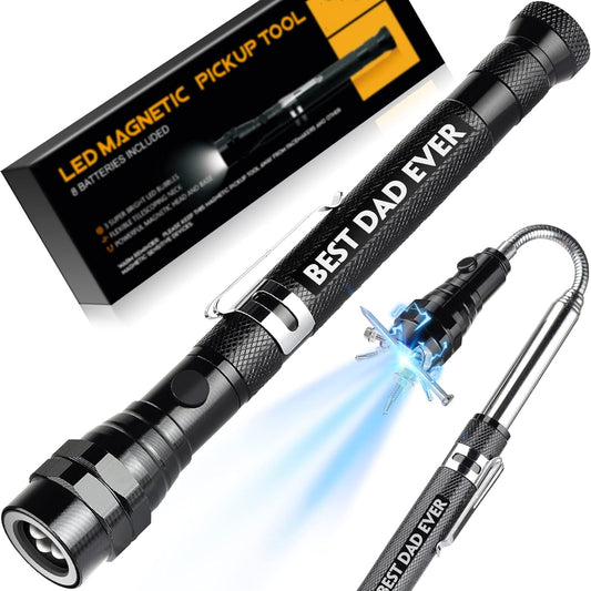 Best DAD Ever Telescoping Magnetic Pickup Tool - Father's Day & Birthday Gifts from Kids - Practical Presents for Dad