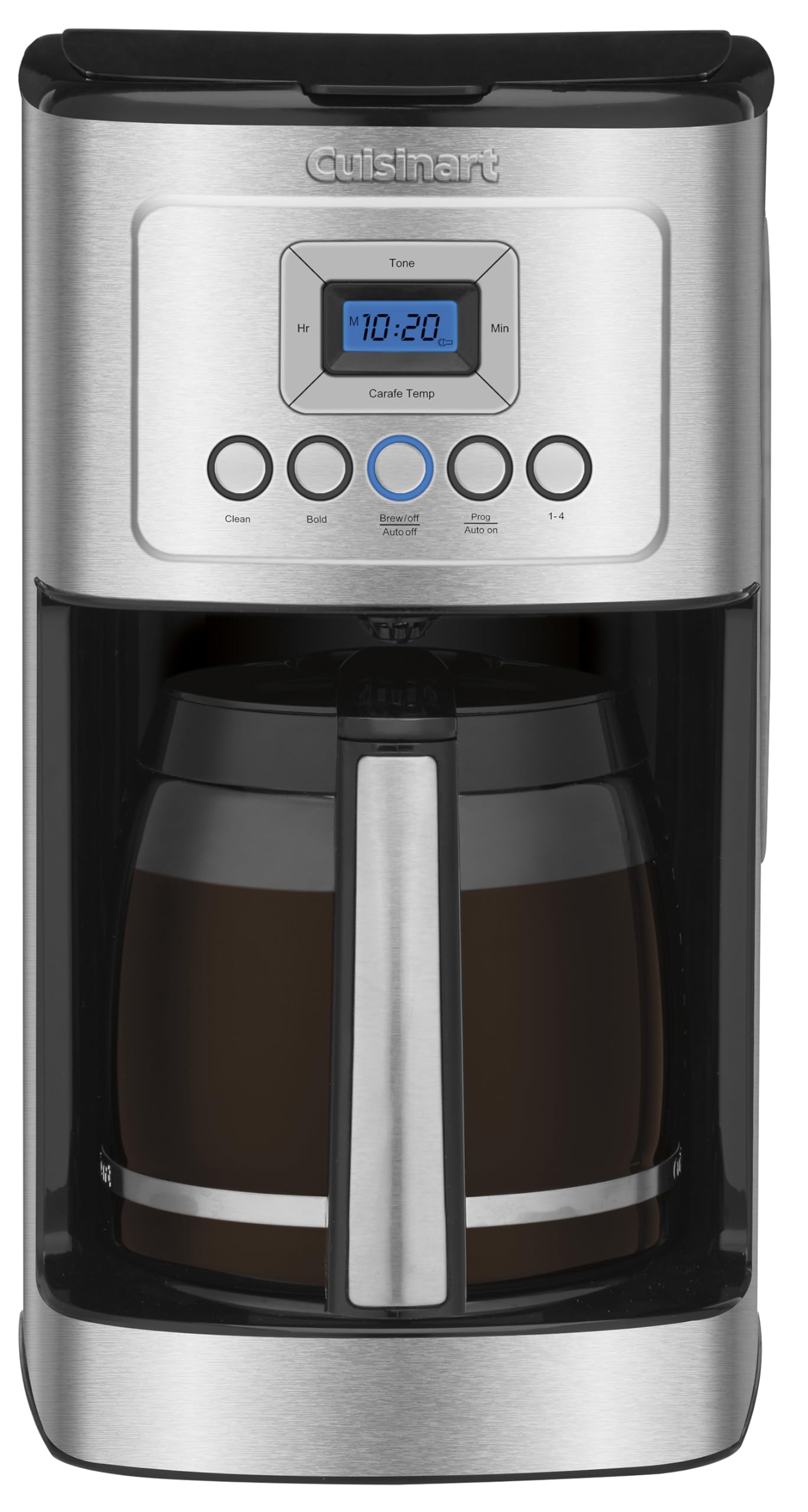 Cuisinart 14-Cup Programmable Coffee Maker with PerfecTemp Glass Carafe, 1-4 Cup Setting, Brew Strength Control and Brew Pause, Stainless Steel (DCC-3200C)