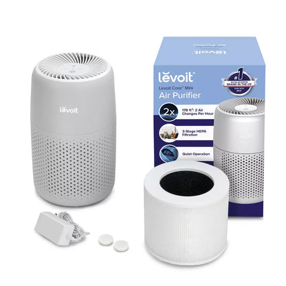 Levoit Air Purifier Core Mini, True HEPA Compact Desktop Air Cleaner with Aroma