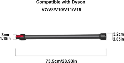 Quick Release Wand Replacement for Dyson V7, V8, V10, V11 & V15 Cordless Vacuums, 28.43" Extension Tube, Iron