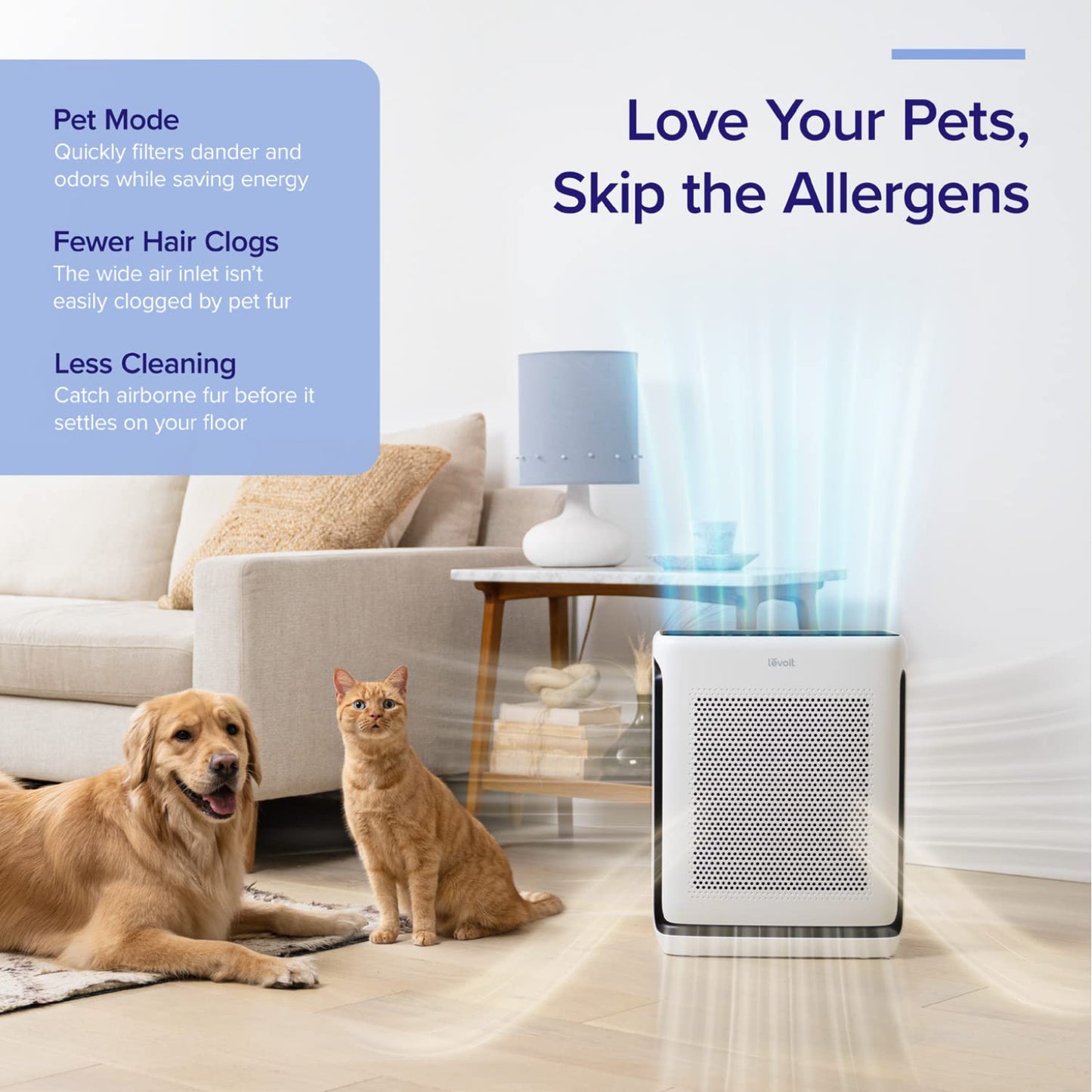 LEVOIT Vital 200S-P Smart Air Purifier for Large Rooms up to 1875 sq. ft. with Washable HEPA Filter, Wi-Fi App Control, Auto & Sleep Mode, AHAM Verified