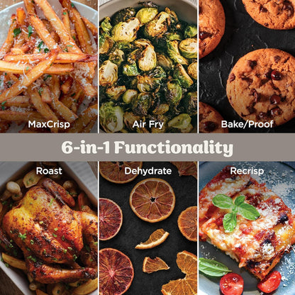 Ninja Crispi Pro 6-in-1 Glass Air Fryer with 6 qt and 2.5 qt Glass Containers 1800W Cooking System