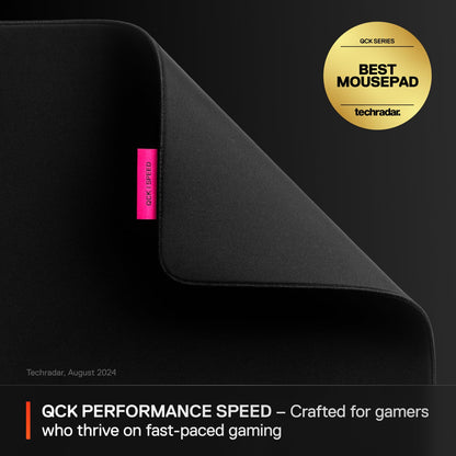 SteelSeries QcK XL Performance Control Gaming Mousepad — Extra Density for a Smooth Glide — Low-Profile Edge Stitching — Non-Slip Neoprene Rubber Base — 15.75 x 34.43 inch — FPS, MOBAs, RTS, MMO