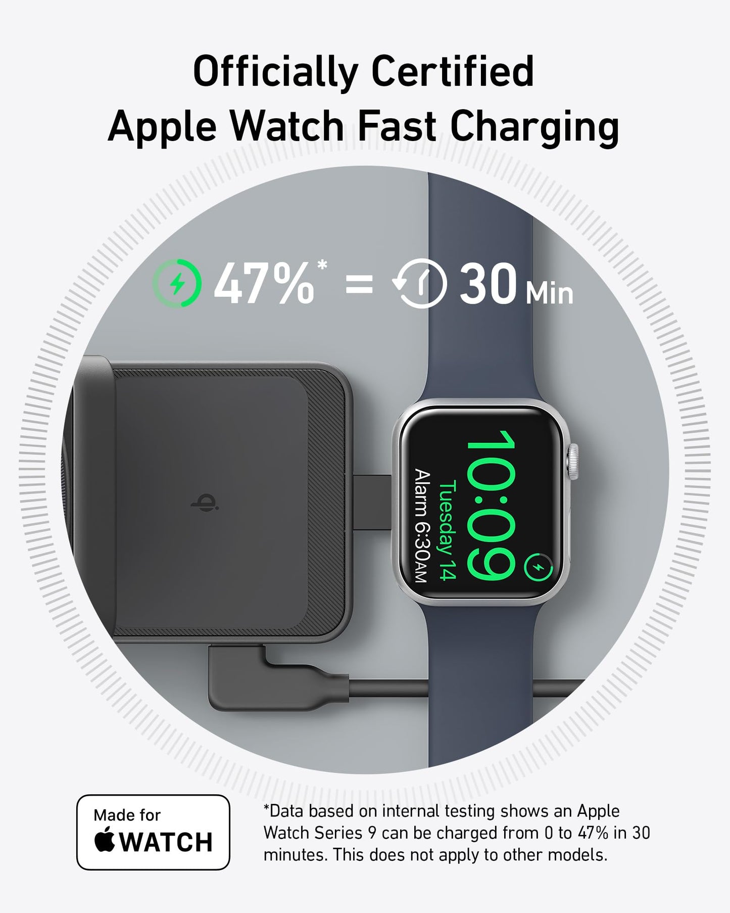 Anker MagGo 3 in 1 iPhone 17 Charging Station, MagSafe-Compatible Wireless Charger Stand, Qi2 Certified 15W Foldable Charger for iPhone 17/16/15/14/13/12, AirPods, Apple Watch Ultra(Adapter Included)