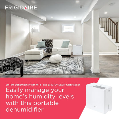 Frigidaire 23.66 L (50 Pints) with Built-In Pump Dehumidifier and Wi-Fi