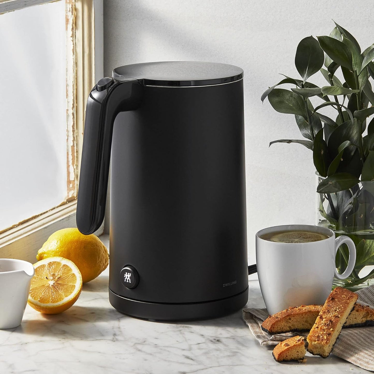 ZWILLING Enfinigy 1-Liter Cool Touch Electric Kettle, Cordless Tea Kettle, Hot Water Boiler - Black