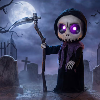 3ft Animated Lil Monster Halloween Decoration with LED Eyes, Spooky Sounds & Motion
