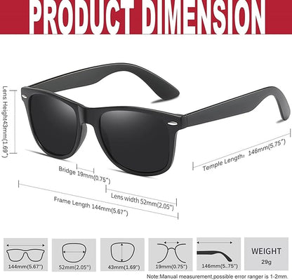 KANASTAL Sunglasses for Women Men Polarized Sun Glasses UV400 Protection Square Frame Shades