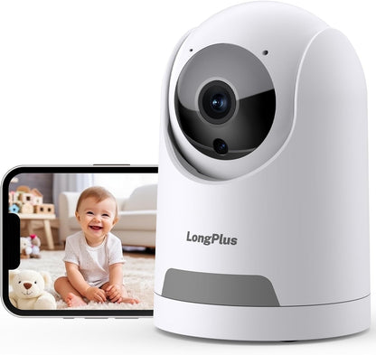 Wi-Fi Security Camera with 360-degree View, 1080P IR Night Vision, Two-Way Audio, Baby Monitor, and AI Motion Tracking.
